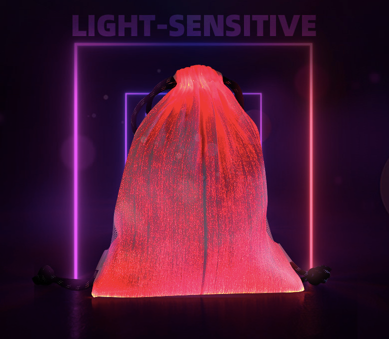 Mochila de Fibra Óptica LED con Control de Color por Smartphone